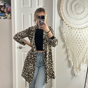 Cheetah Print Tie Jacket